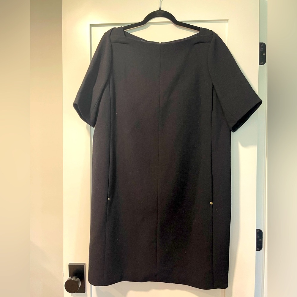Lafayette 148 little black dress. Work twice.  Details! Pockets. Beauty